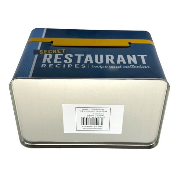 Secret Resturant Recipes Tin Recipe Card Organizer - Picture 2 of 5
